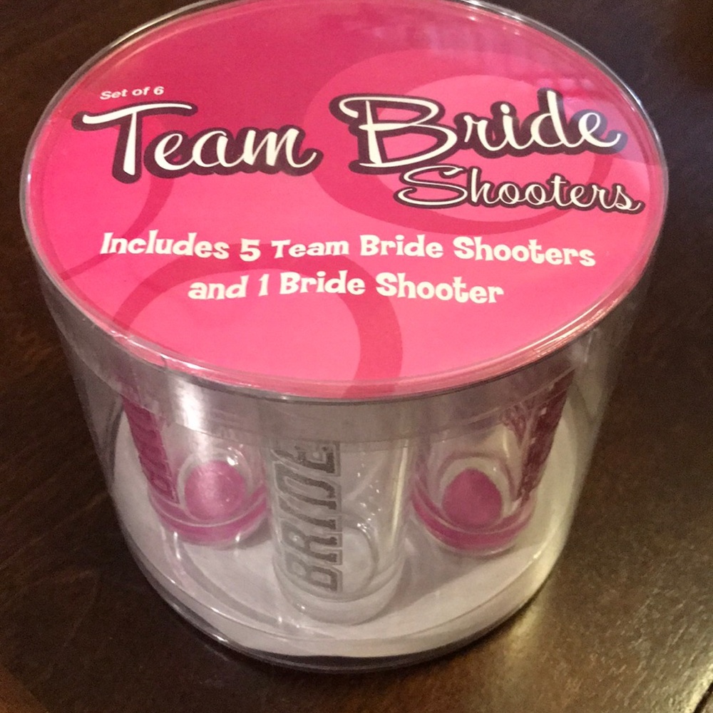 Team bride shooters shot glasses set of 6